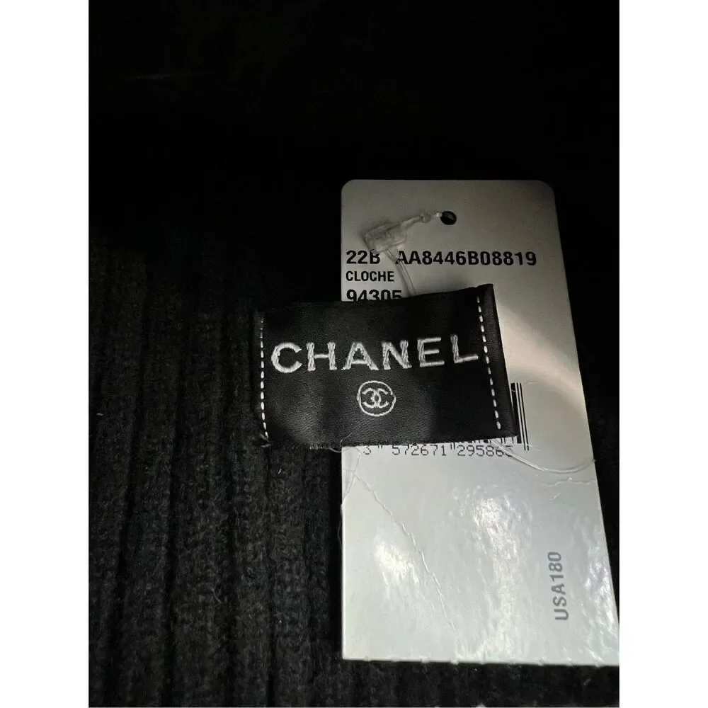 Chanel black beanie